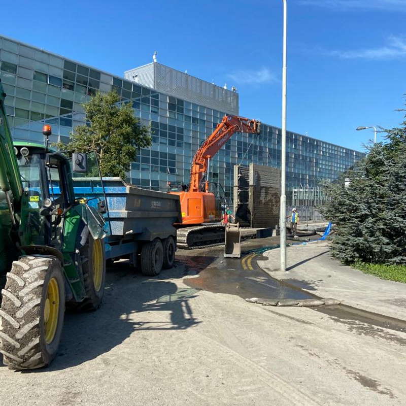 Civil Engineering sewage works at liffey valley