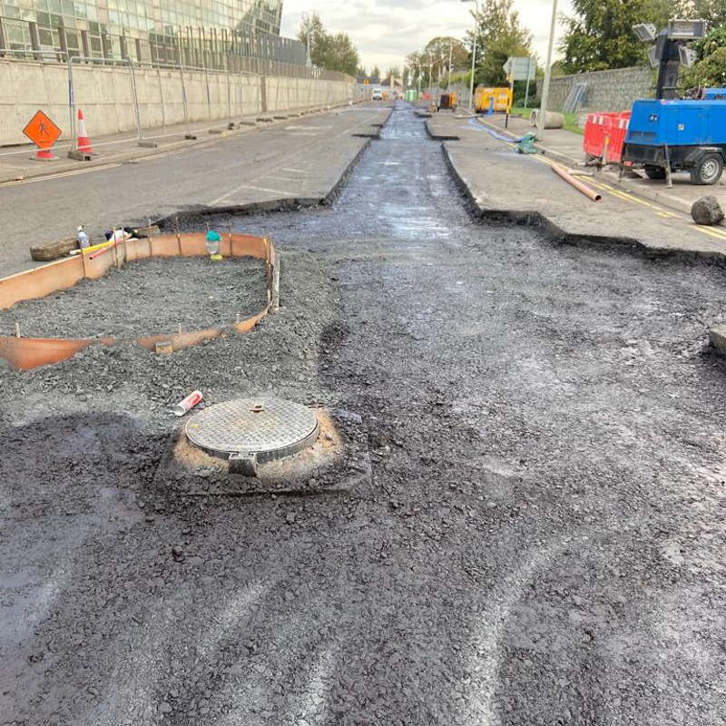 Civil Engineering sewage works at liffey valley