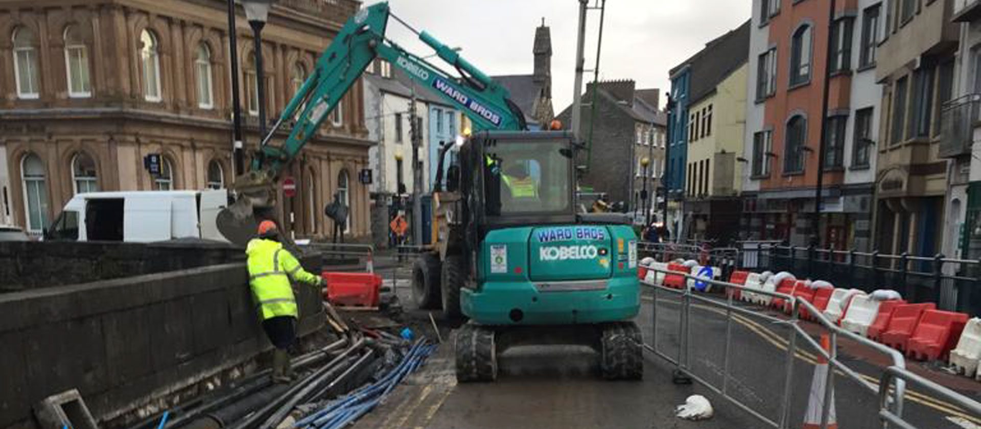 Watermain civil engineering project at Sligo.