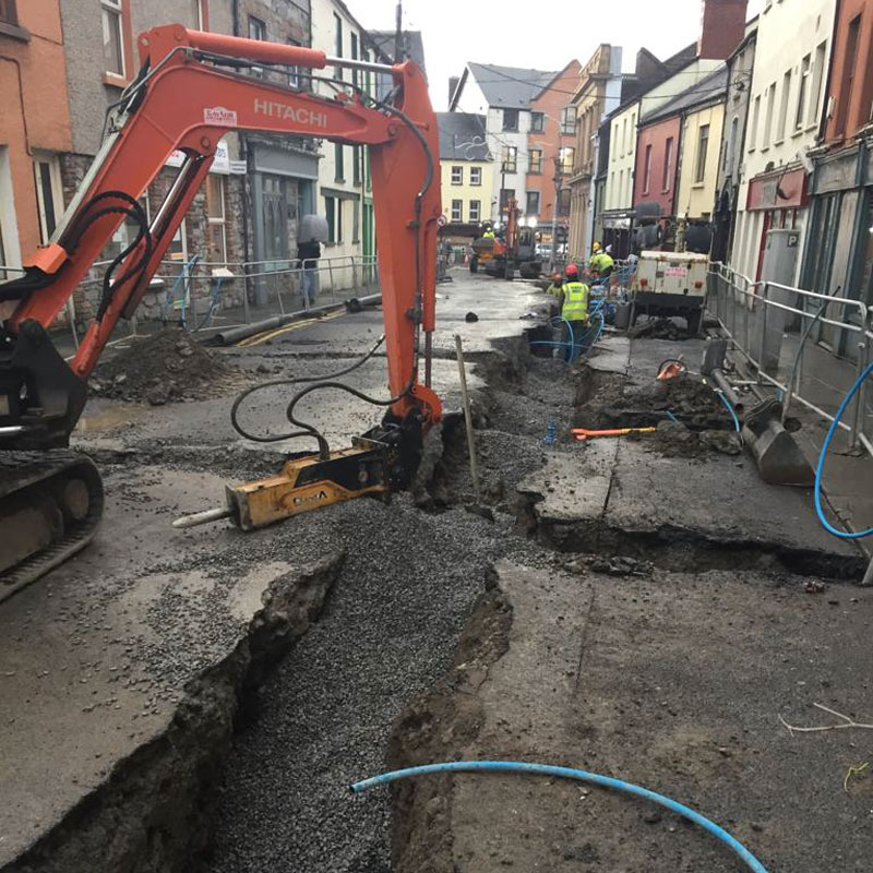 Water main and sewage works at Sligo Town